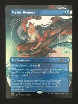 1x MTG Mystic Remora (Borderless, Foil) - Secret Lair Drop Series (SLD) #406 - Image 1