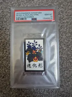2013 Pokemon Hanafuda Eevee/Jolteon/Flareon/Vaporeon Kanto-December PSA 10 GEM - Image 1