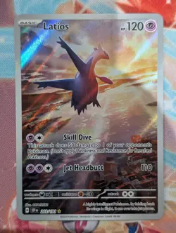 Latios Holo Pokemon Card Sv08: Surging Sparks 203/191 NM - Image 1