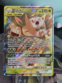 Rowlet & Alolan Exeggutor GX - 1/236 - Unified Minds - NM - Pokemon - Image 1