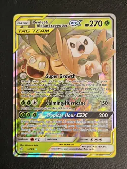 Rowlet & Alolan Exeggutor GX - 1/236 - Unified Minds - NM - Pokemon - Image 2