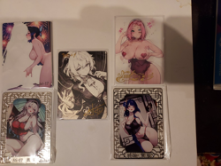 mixed anime waifu card lot of 5 - Image 2