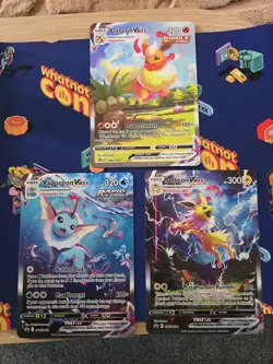 Pokemon Cards - Jumbo Set Flareon SWSH180 Vaporeon SWSH182, Jolteon SWSH184 LP - Image 1