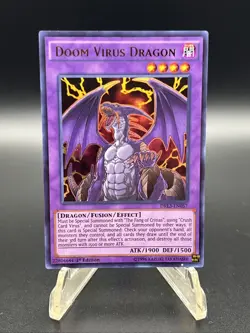 Yu-Gi-Oh Doom Virus Dragon 1st Edition Ultra Rare Card TCG DRL3-EN057 - Image 1