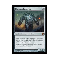 WOTC MtG Scars of Mirrodin Platinum Emperion (MR) EX - Image 1