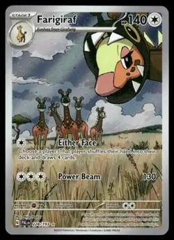 Pokemon Cards Farigiraf 228/193 Paldea Evolved Illustration Rare NM - Image 1
