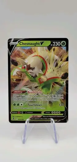 Pokemon TCG: Chesnaught V 015/195 Double Rare - Silver Tempest- NM - Image 1