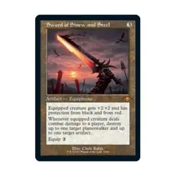 WOTC MtG Modern Ho Sword of Sinew and Steel (Retro Frame) (Foil Etched) (M NM - Image 1