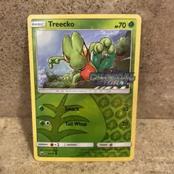 Treecko 8/168 - Celestial Storm Stamped Cosmos Reverse Holo - Pokemon 2018 - LP - Image 2