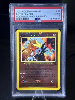 PSA 9 Pokemon TCG Entei Rev Foil Wizards Black Star Promos 34 Holo Promo - Image 1