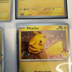 Pikachu Pokemon Day Cosmos Holo Promo Temporal Forces Pokemon TCG 051/162 X4! - Image 2