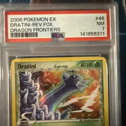 2006 POKEMON EX DRAGON FRONTIERS #46 DRATINI-REVERSE FOIL PSA 7 Near Mint - Image 4