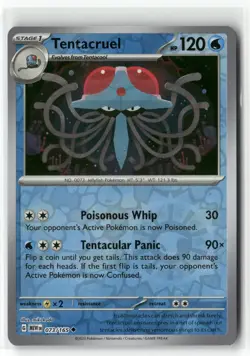 Tentacruel 073 Reverse Holo 151 Pokemon Uncommon Reverse Holo Near Mint - Image 1