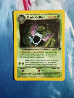 Pokemon TCG Dark Golbat Holo 7/82 Holo Team Rockets With Swirl - Image 1