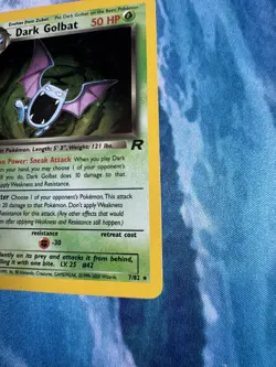 Pokemon TCG Dark Golbat Holo 7/82 Holo Team Rockets With Swirl - Image 4