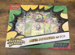 Pokemon Ascended Heroes Factory Sealed Mega Meganium Ex Box 4 Booster Packs - Image 1