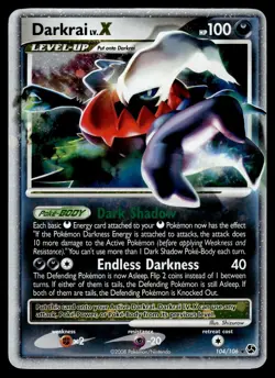 DARKRAI LV.X - 104/106 Holo LV.X Rare Great Encounters Pokemon LP - Image 1