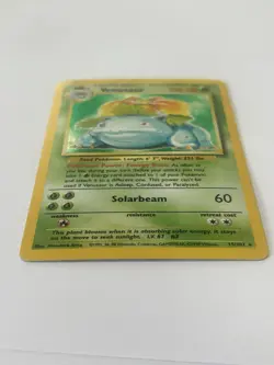 Venusaur 15/102 Holo Rare Base Set DMG Pokemon Card - Image 3