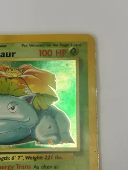 Venusaur 15/102 Holo Rare Base Set DMG Pokemon Card - Image 5
