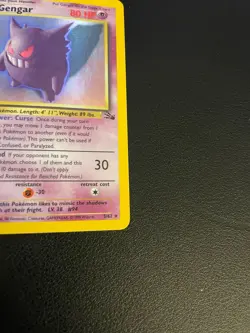 Pokemon TCG Card Gengar Holo Holographic Vintage #5/62 Fossil MP-LP - Image 5