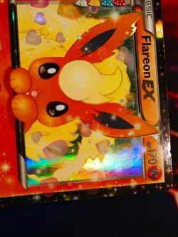 LP Pokemon FLAREON EX Card RADIANT COLLECTION Set RC6/RC32 XY GENERATIONS - Image 3