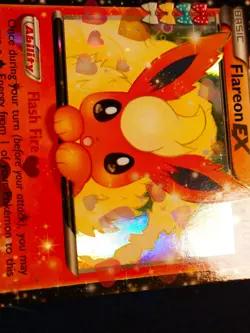 LP Pokemon FLAREON EX Card RADIANT COLLECTION Set RC6/RC32 XY GENERATIONS - Image 4