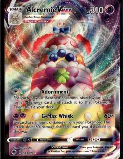 Alcremie VMAX Ultra Rare Champion's Path 23/73 Psychic Holo Pokemon Card - Image 1