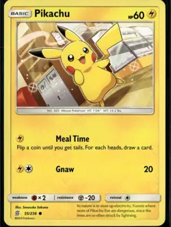 Pikachu 55 Common SM Unified Minds 55/236 Lightning Pokemon Card - Image 1