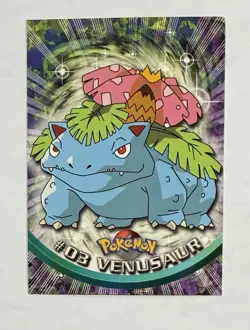 Pokemon Topps Venusaur, Ivysaur, Bulbasaur Evolution Cards 7 8 9 Non Foil TV - Image 3