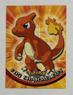 Pokemon Topps Charmander & Charmeleon Evolution Cards 4, 5 Non Foil Black Logo - Image 3