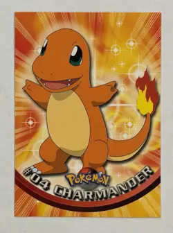 Pokemon Topps Charmander & Charmeleon Evolution Cards 4, 5 Non Foil Black Logo - Image 4