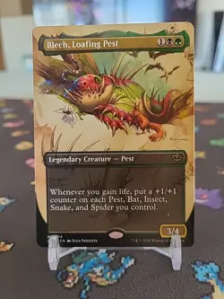Blech, Loafing Pest (Borderless) #298 (NM) Secrets of Strixhaven SOS Magic MTG - Image 1