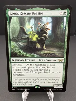 Kona, Rescue Beastie 0187 Magic The Gathering Duskmourn TCG English NM Rare - Image 1