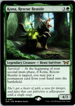 Kona, Rescue Beastie (0187) 187 Duskmourn: House of Horror MTG NM/M - Image 1