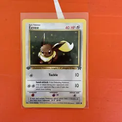 Pokemon TCG Eevee 55/82 1st Edition Team Rocket Common WOTC vintage - Image 1
