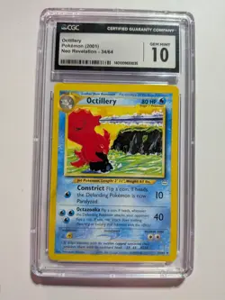 Pokemon Neo Revelation Octillery 34/64 2001 GCG Gem Mint 10 - Image 1