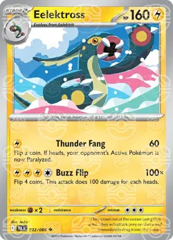 Eelektross 032/086 [Master Ball] Reverse Holo - Black Bolt Pokemon - Image 1