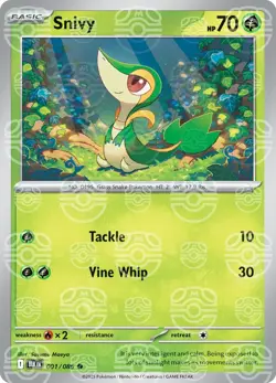 Snivy 001/086 [Master Ball] Reverse Holo - Black Bolt Pokemon - Image 1
