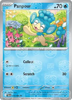 Panpour 017/086 [Master Ball] Reverse Holo - Black Bolt Pokemon - Image 1