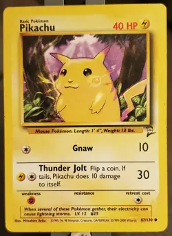 Pikachu 87/130 - Base Set 2 - WoTC Pokemon Card - Near Mint - Image 1
