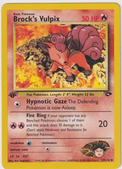 Pokemon Gym Challenge 1st Edition Brock's Vulpix 37/132 - Image 1