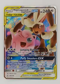 Mega Lopunny & Jigglypuff GX 165/236 | Tag Team | M/NM | Pokemon TCG - Image 1