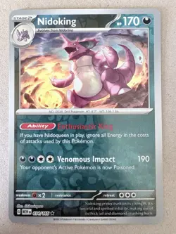 Pokemon TCG Scarlet & Violet 151 Reverse Holo Nidoking 034/165 Near Mint - Image 1