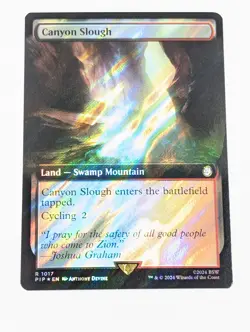 Canyon Slough 1017 Surge Foil Fallout Magic Gathering MTG PIP - Image 1