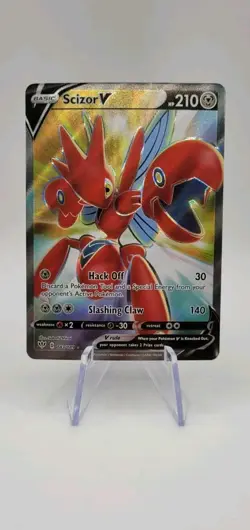 Pokemon TCG: Scizor V 183/189 – Full Art Ultra Rare - Darkness Ablaze – NM - Image 1