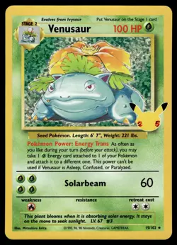 VENUSAUR - 15/102 Classic Collection Celebrations: Classic Collection Pokemon NM - Image 1