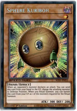 Sphere Kuriboh (Secret Rare) 1st Edition Secret Rare SGX1-ENI12 LP - Image 1