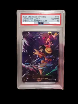 PSA 10 ONE PIECE OP13 CARRYING ON HIS WILL 119 MONKEY D. LUFFY SPECIAL ALT ART - Image 1