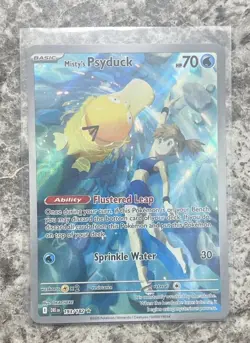 Pokemon TCG Misty's Psyduck Illustration Rare Holo Card 193/182 Destined Rivals - Image 1
