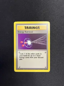 Energy Retrieval Trainer 081/102 Pokemon Base Set Vintage Trading Card - Image 3
